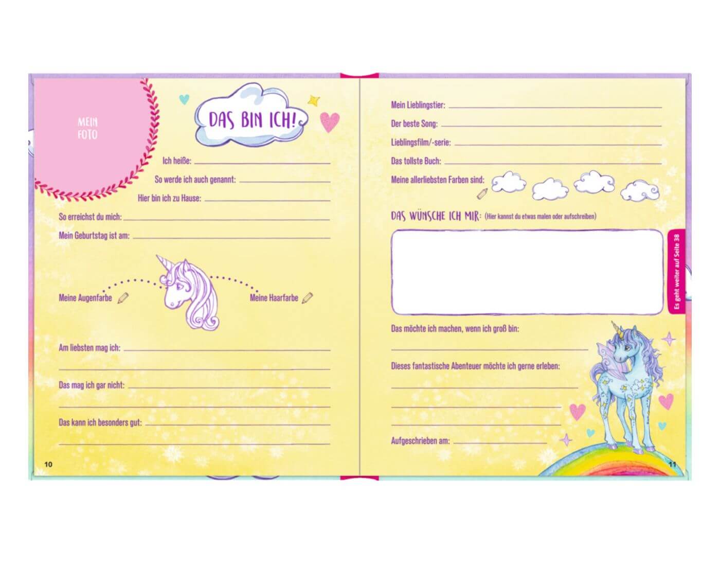 Freundebuch mit Plüsch-Patch: Einhorn-Paradies - Meine Freunde