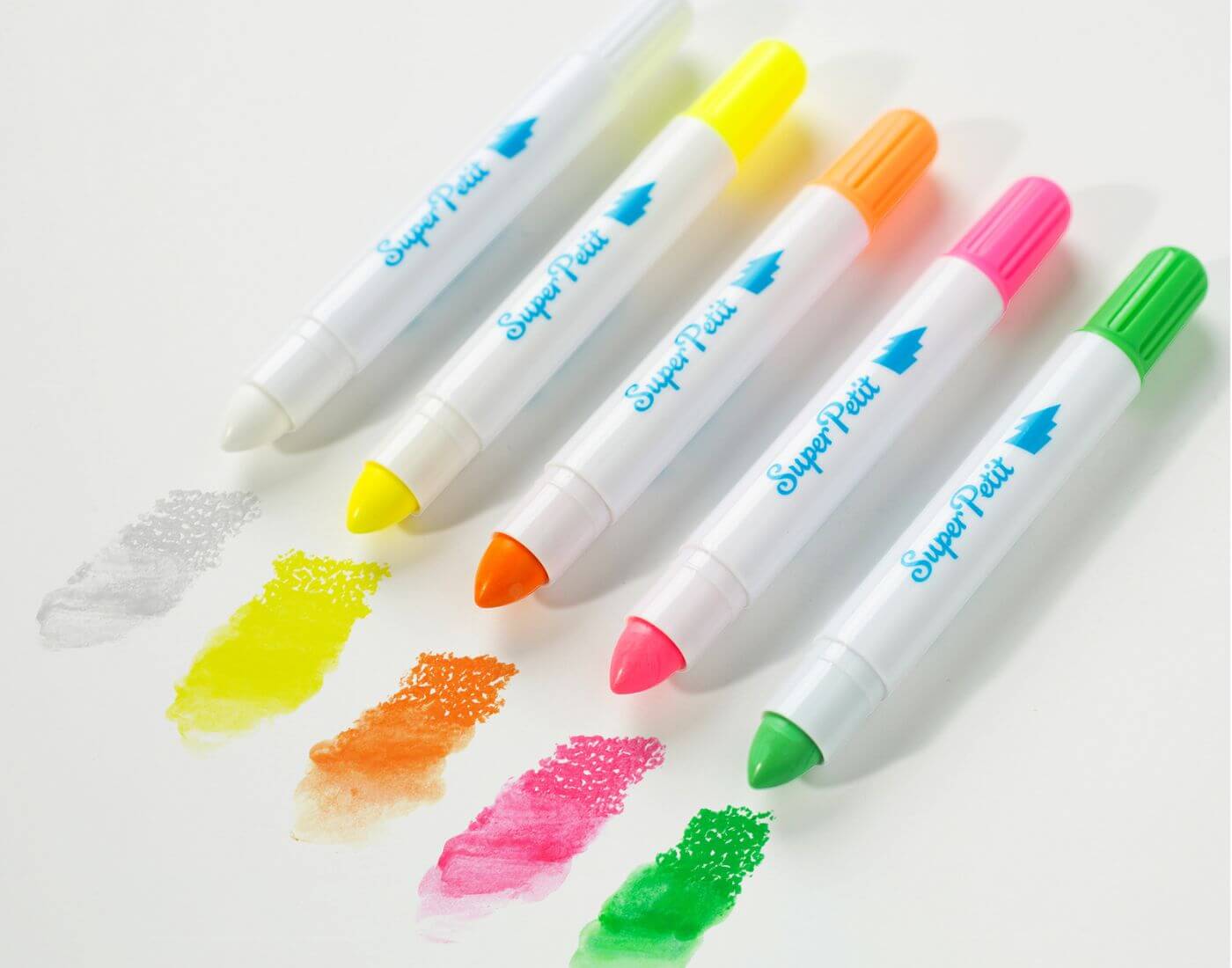 5 weiche Wachsmalstifte - Neon