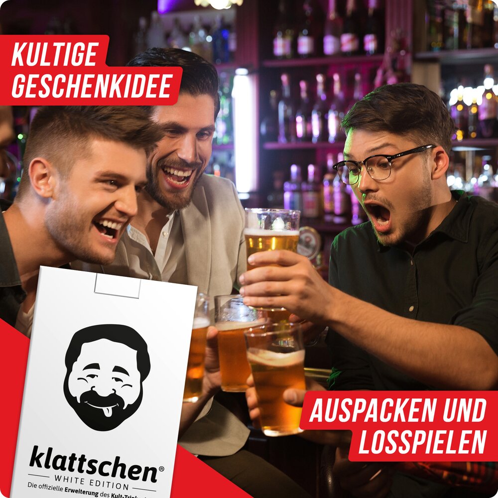 klattschen® - WHITE EDITION - Die offizielle Erweiterung des Kult-Trinkspiels