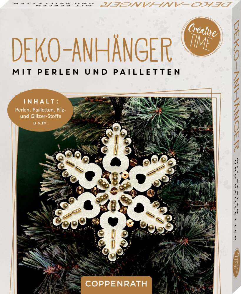 DIY-Anhänger mit Perlen/Pailletten: Magic Winter