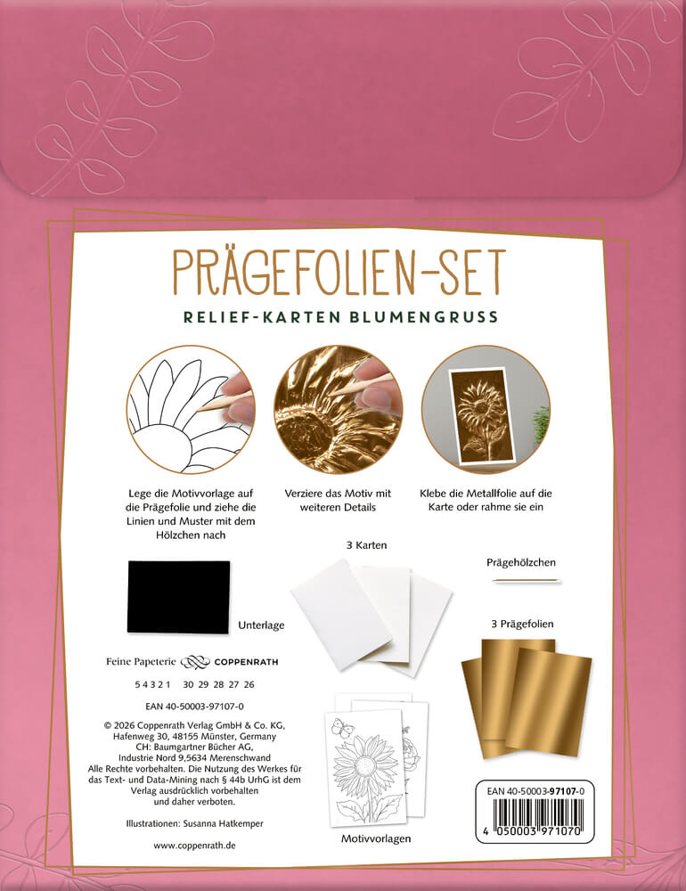 Prägefolien-Set: Relief-Karten Blumengruß - Creative Time