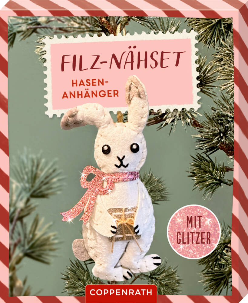 Filz-Nähset: Fuchs-/Hasen-Anhänger (Weihnachten) (einzeln)