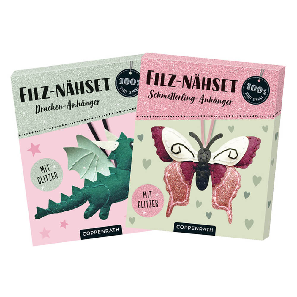 Filz-Nähset Schmetterling und Drache - (100% selbst gemacht)