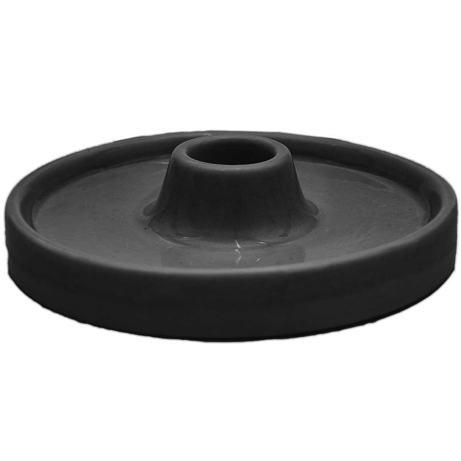 Porzellankerzenhalter, schwarz, 11,5x11,5x3cm Kerzenständer