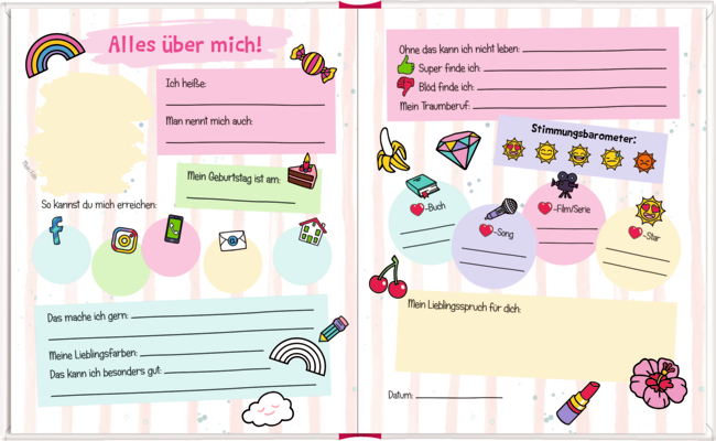 Freundebuch: Funny Patches - Meine Freunde mit Wendepailletten-Patch