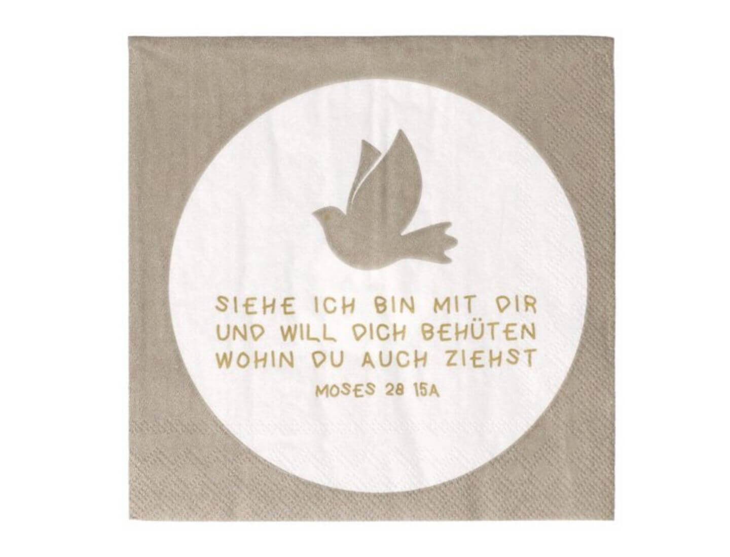 Cocktailserviette Siehe ich bin mit dir...