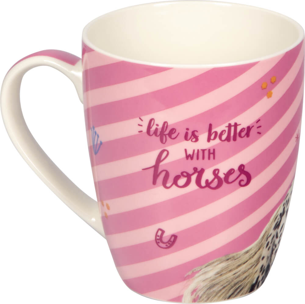 Porzellan-Tasse - Pferdefreunde