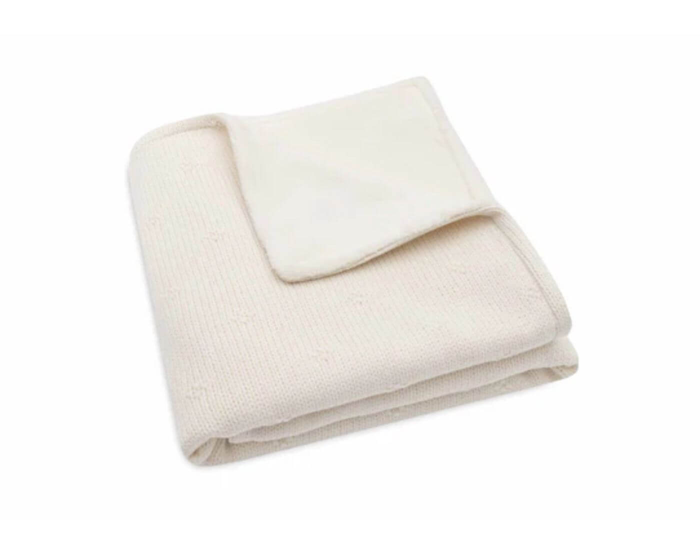 Decke Wiege 75x100cm Cosy Knit - Ivory/Velvet