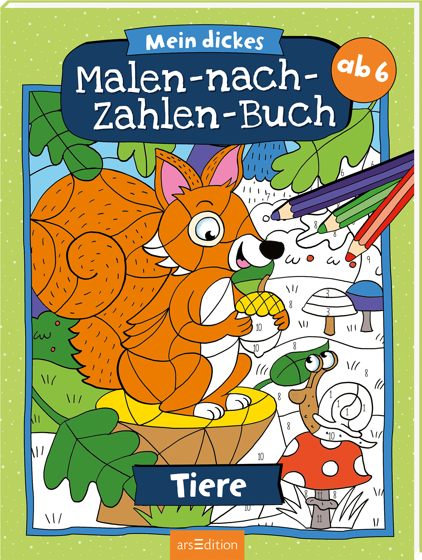 Mein dickes Malen-nach-Zahlen-Buch – Tiere