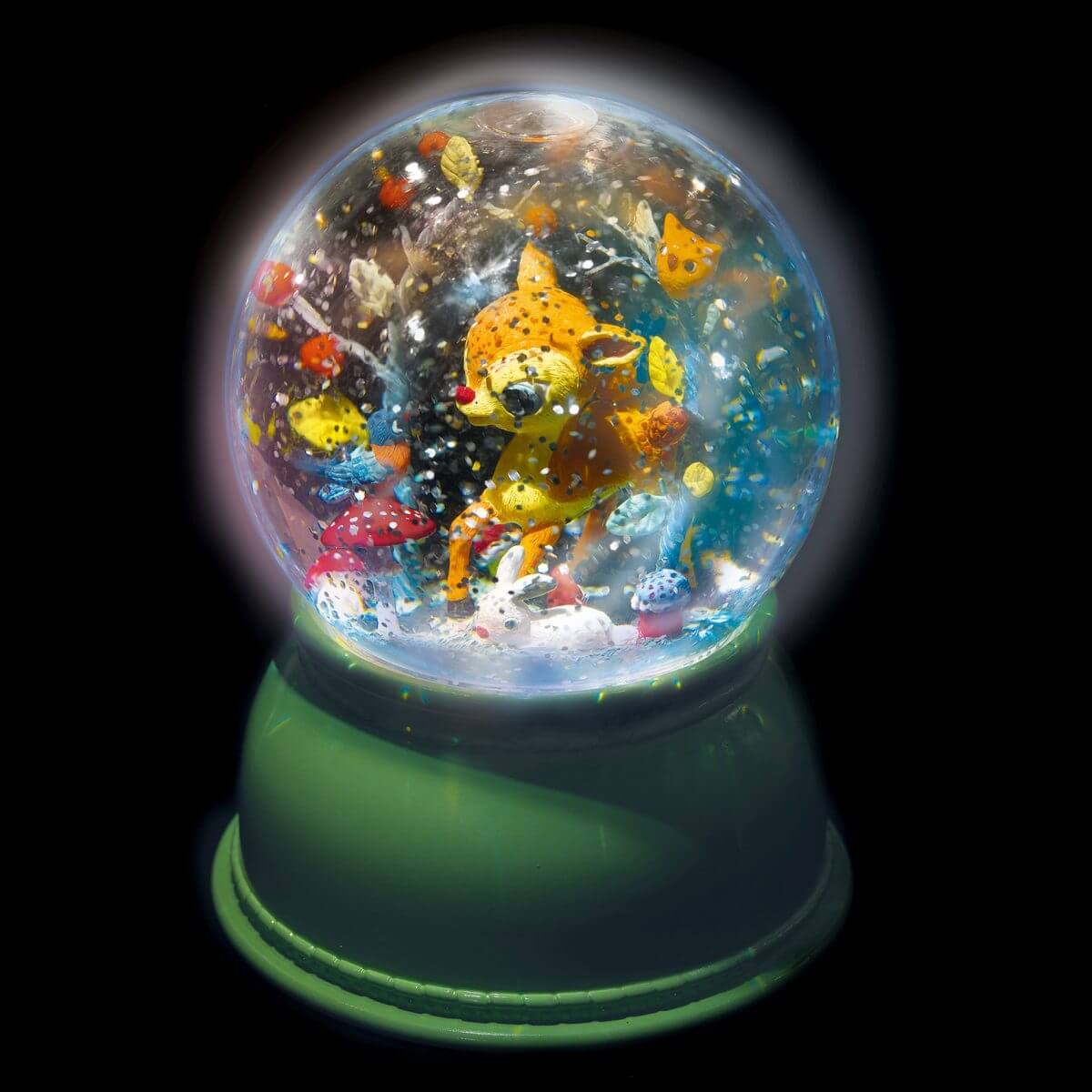 DD03401-Nachtlicht-Kitz-2-1 Glitzernde Schneekugel - Nachtlampe - Rehkitz