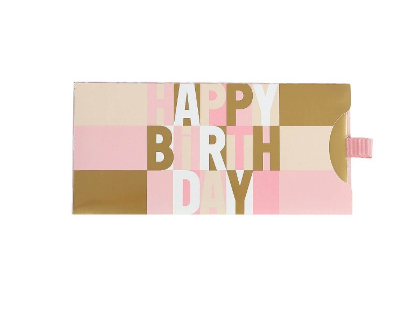 Geschenkumschlag Happy Birthday/rosa