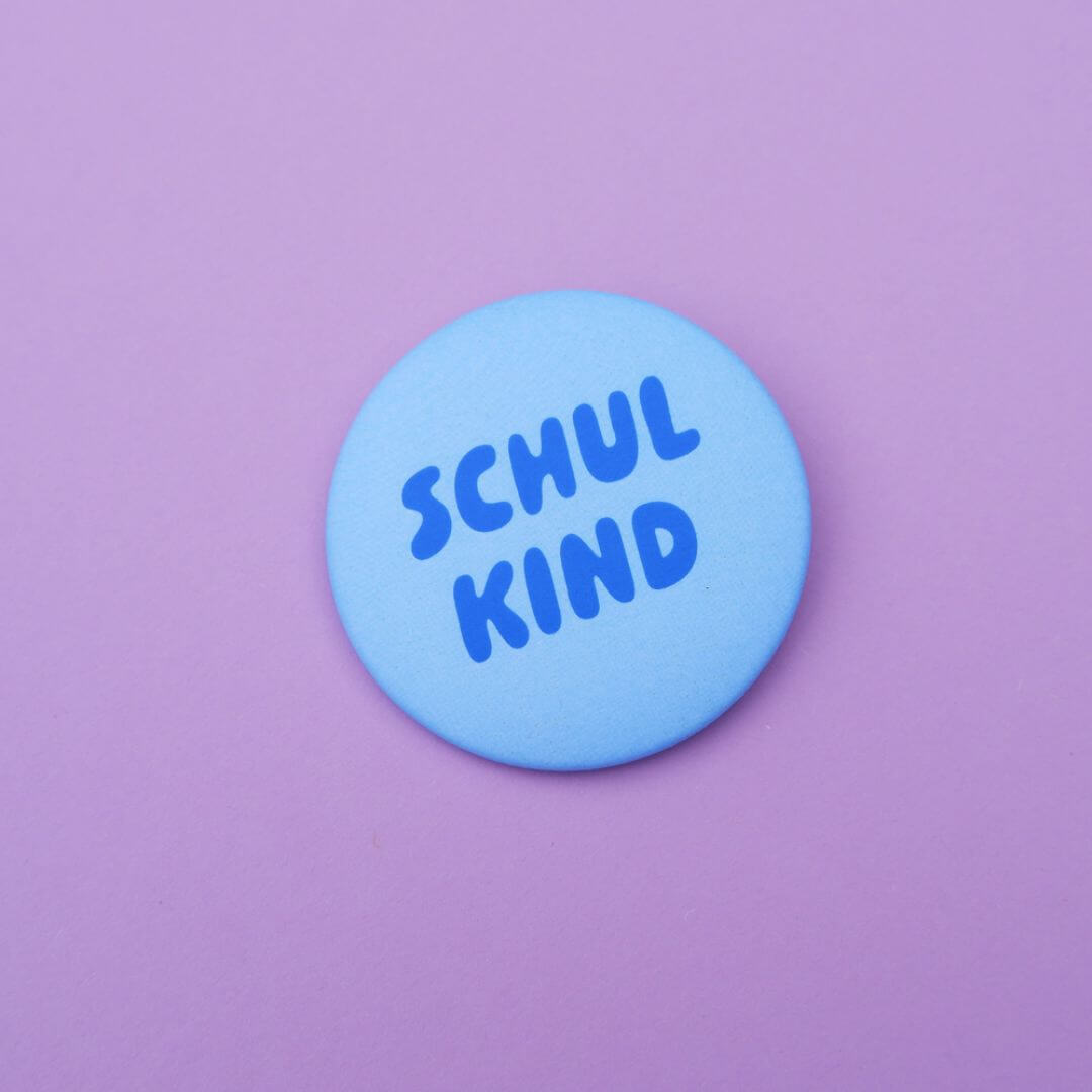 Button Schulkind - blau