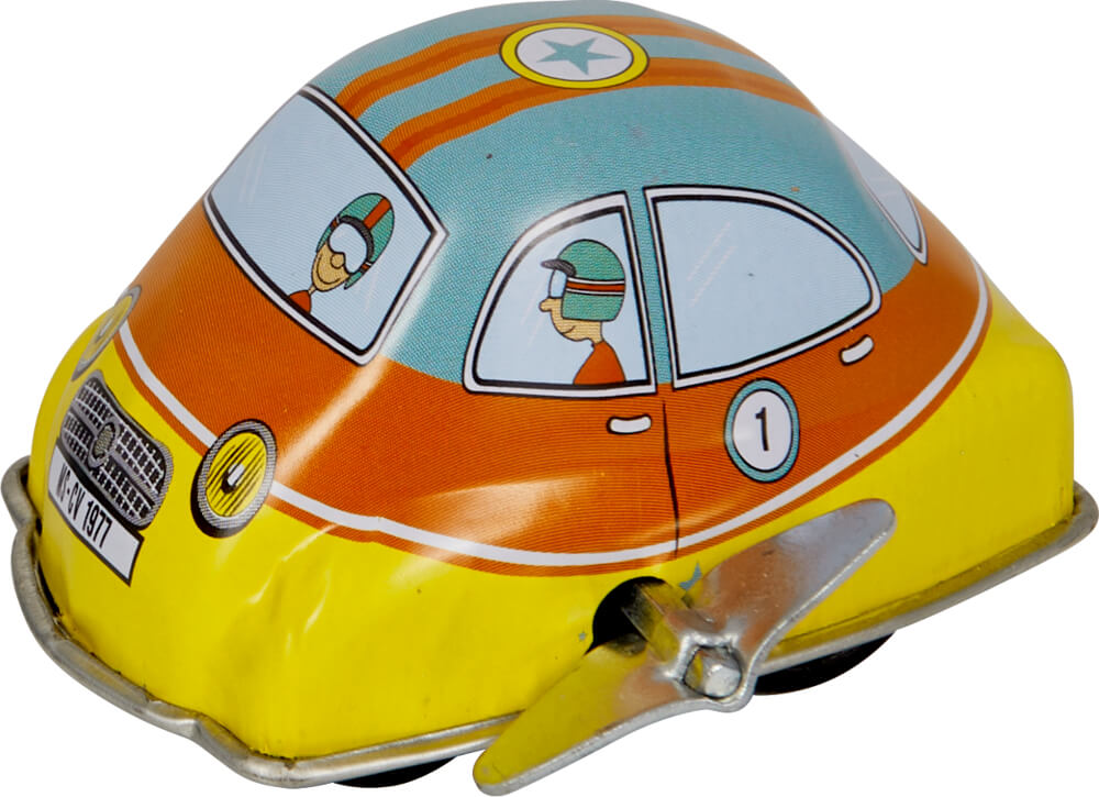 Blech-Spielauto zum Aufziehen - Bunte Geschenke (einzeln)