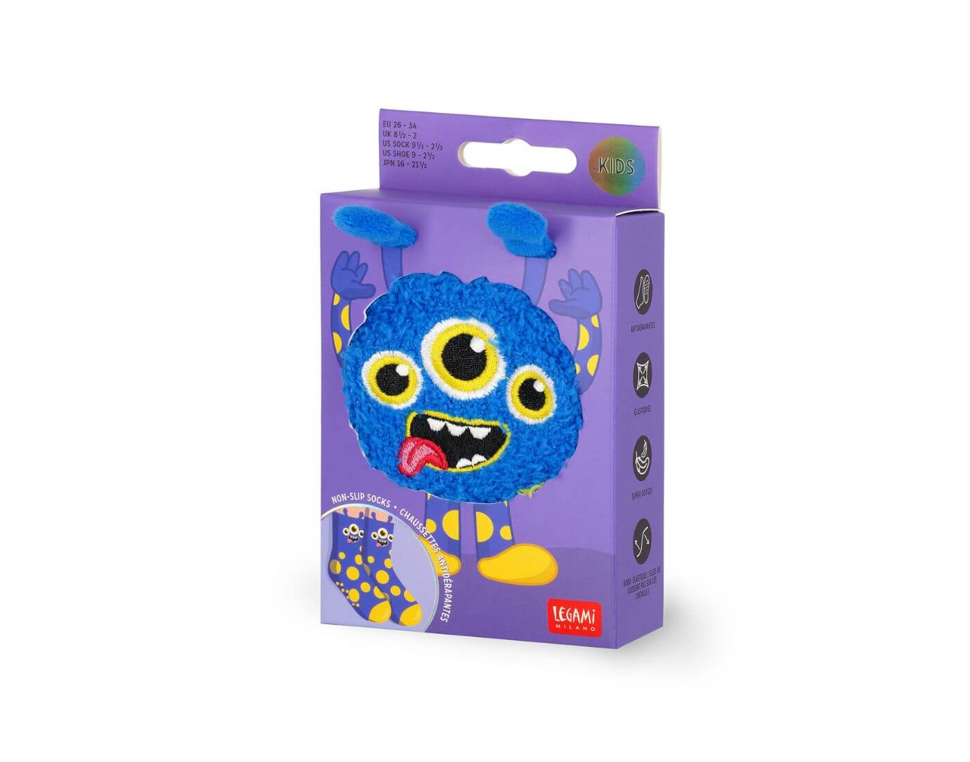 Rutschfeste Socken - Monster - Größe 26-34