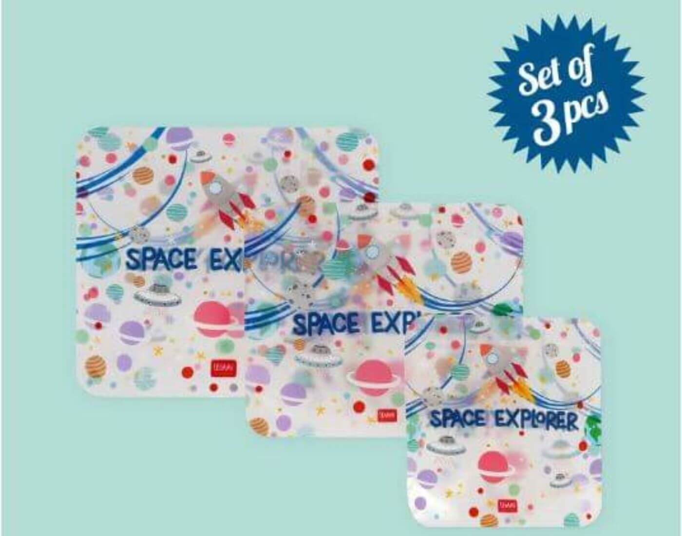 Legami Snack bags 3er Set Space Explorer