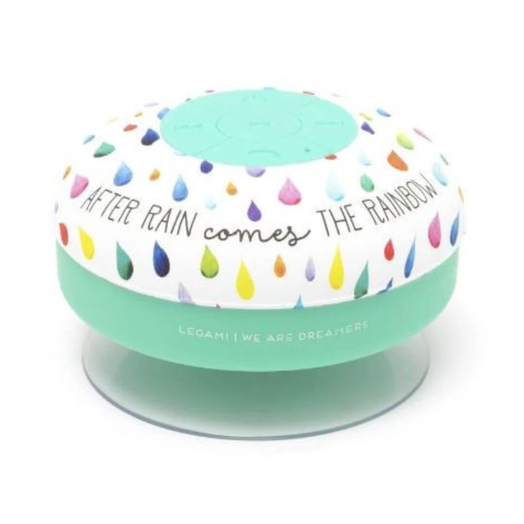 Singing-in-the-shower-Lautsprecher-2-1 Singing in the Shower - Wasserfester Bluetooth®-Freisprechlautsprecher Regenbogen