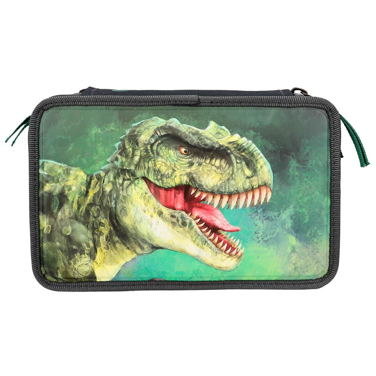 Dino World 3-Fach Federtasche mit 3D Effekt