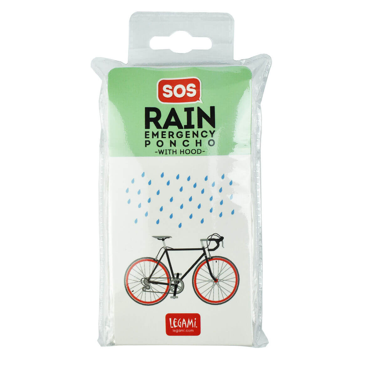 Wasserdichter Einweg-Regenponcho - SOS Rain