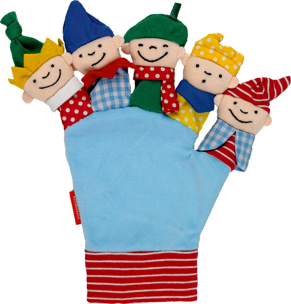 5 kleine Zappelmänner - Mein liebsten Fingerpuppen-Handschuh (fühlen&begreifen)