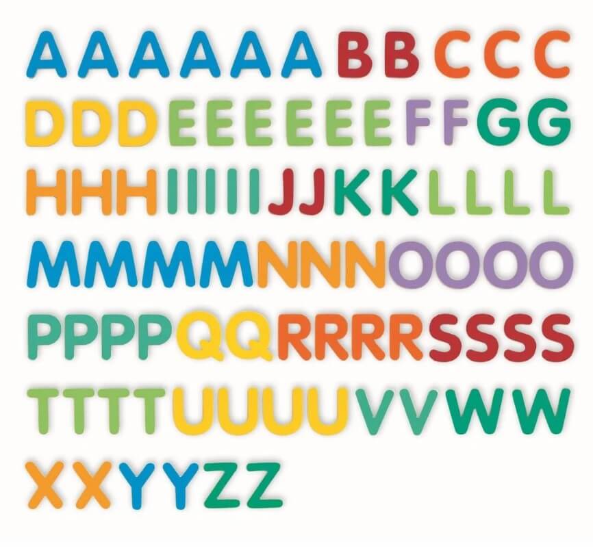 Djeco Holz Magnete: 83 small letters