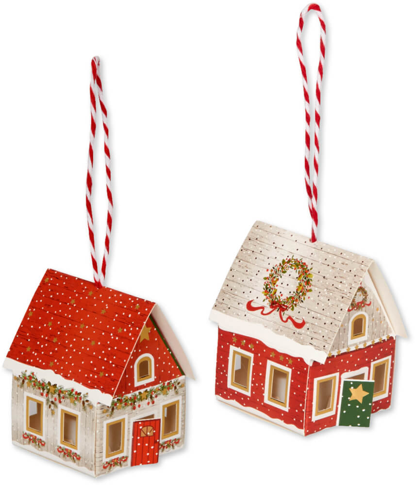 LED-Haus-Anhänger - Dekorative Weihnachten (einzeln)