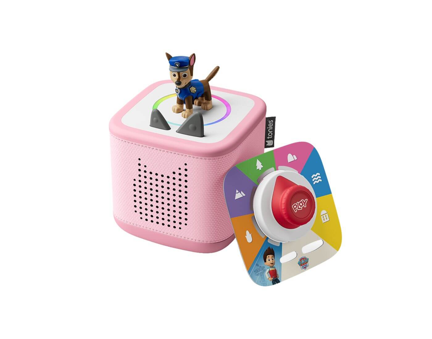 tonies® Toniebox 2 Starter Set Rosa mit Paw Patrol tonie® Chase und Play Set tonies® Toniebox 2 Starter Set Rosa mit Paw Patrol tonie® Chase und Play Set