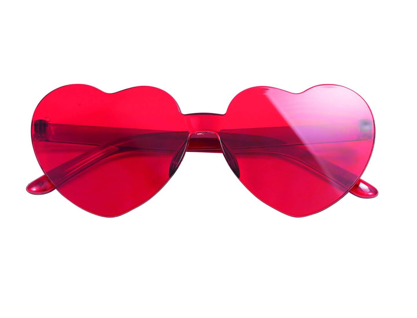 Herzbrille rot