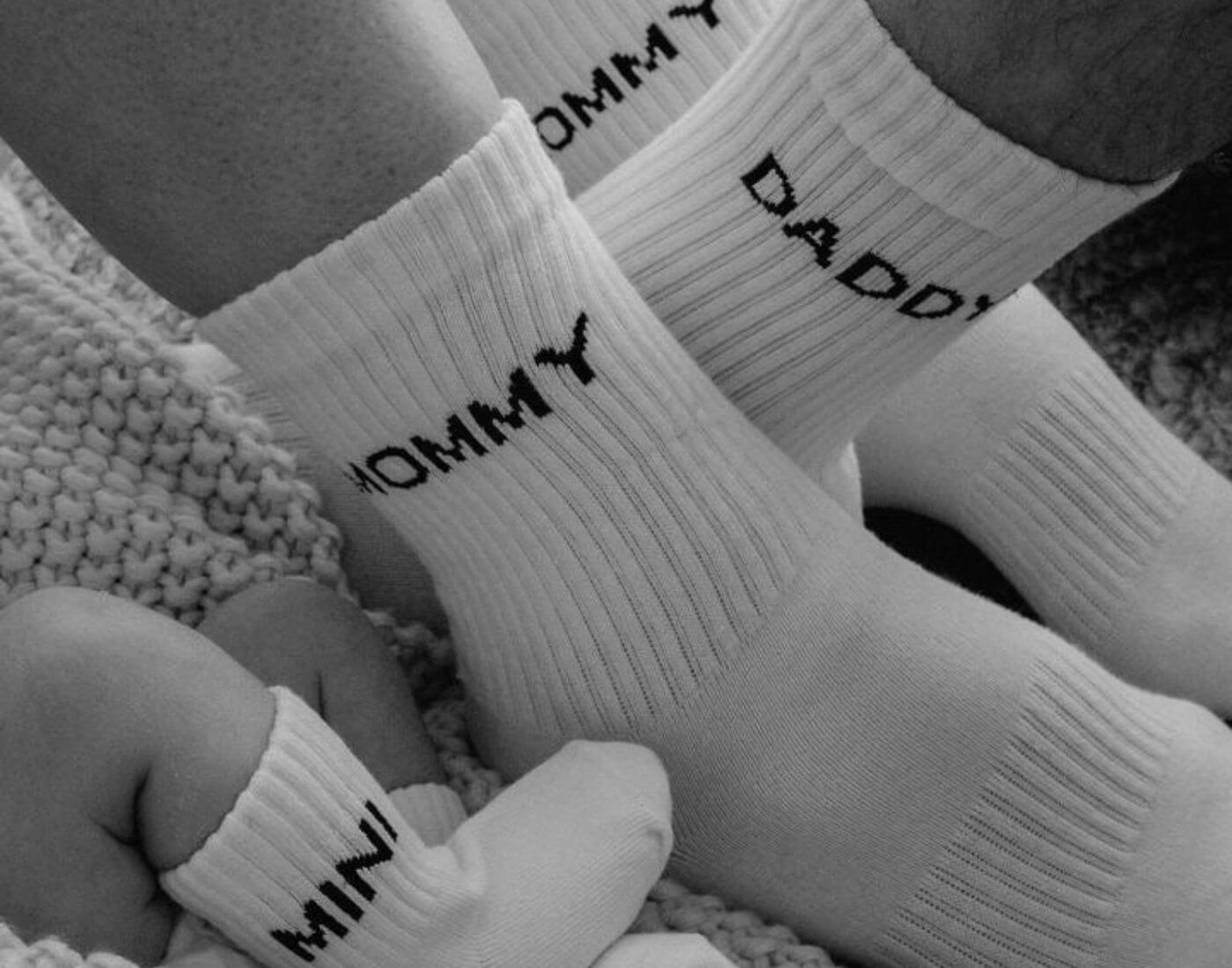 Socken DADDY - weiß (Größe 43-46)