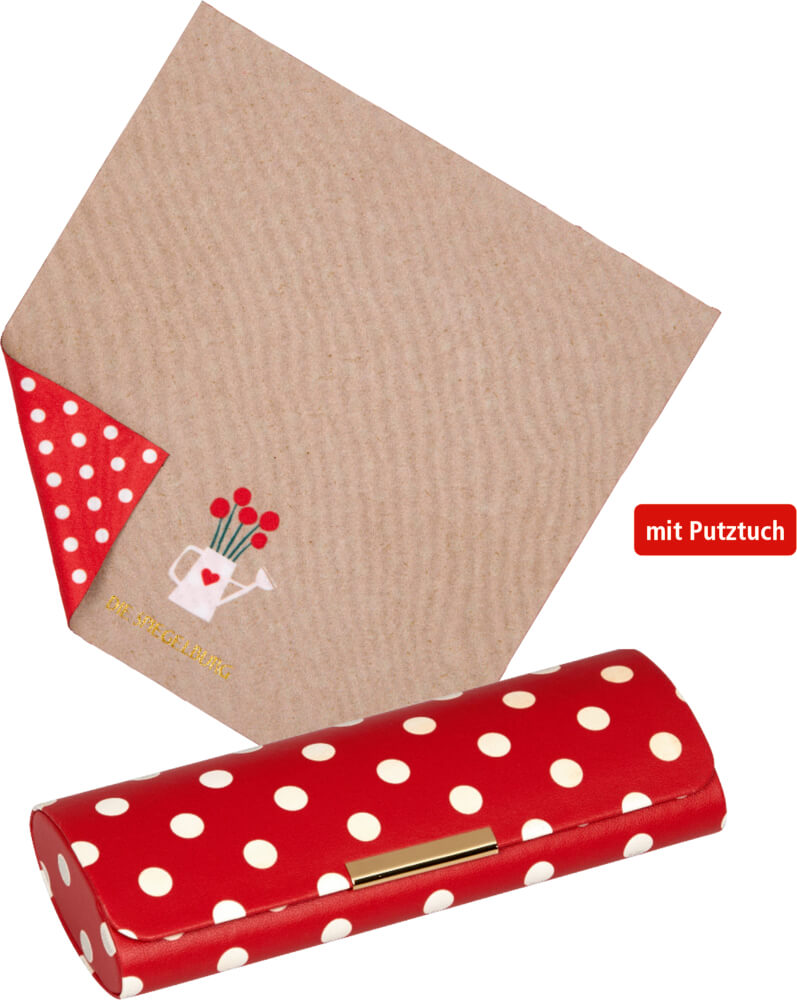 4029753219381_1-1 Brillenetui mit Putztuch - Fröhliche Tupfen