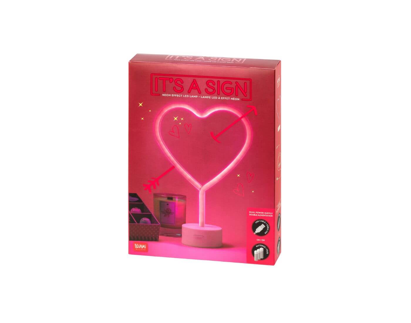 LED-Lampe mit Neoneffekt - It‘s a Sign - Herz