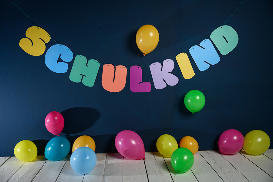 Girlande rainbow colours – Schulkind