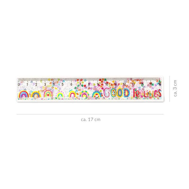 GOOD FEELINGS Glitzer-Lineal 16cm
