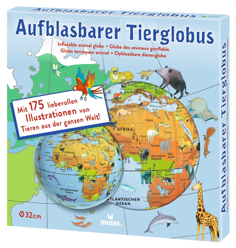 38076 Aufblasbarer Tierglobus