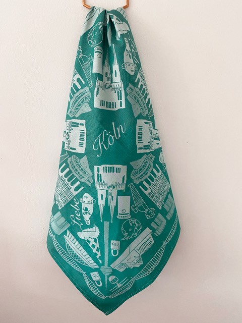 Citytowel / Geschirrhandtuch Kölsche Liebe - grün
