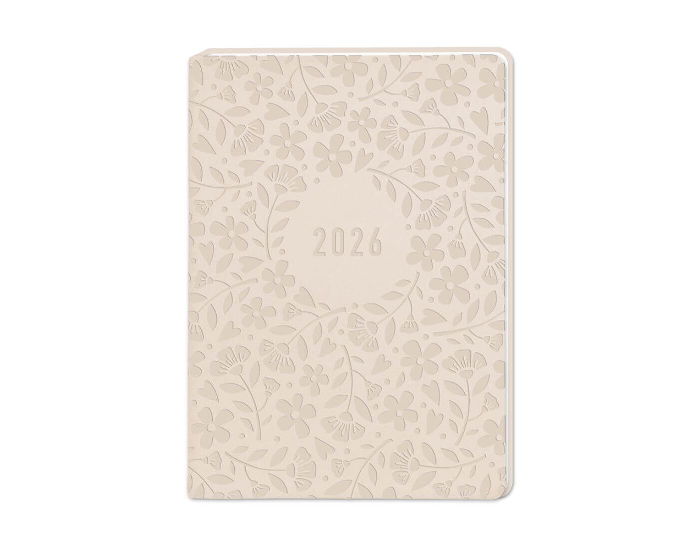 Terminplaner Lederlook 2026 Beige