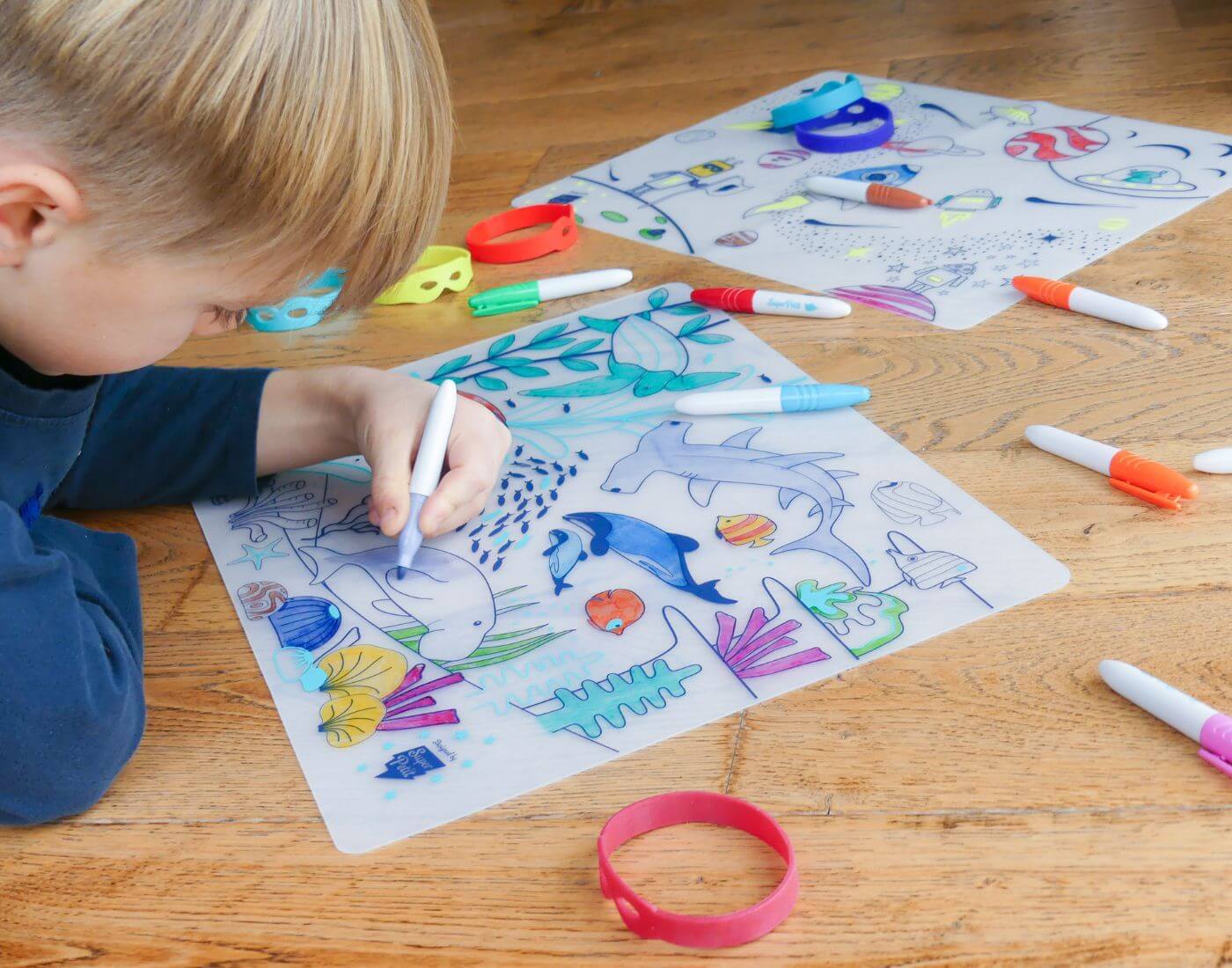Artist Coral Reef -Tischset zum Ausmalen