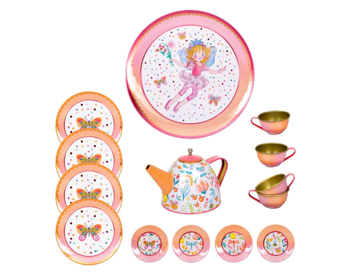 Spielgeschirr - Prinzessin Lillifee (aus Metall)