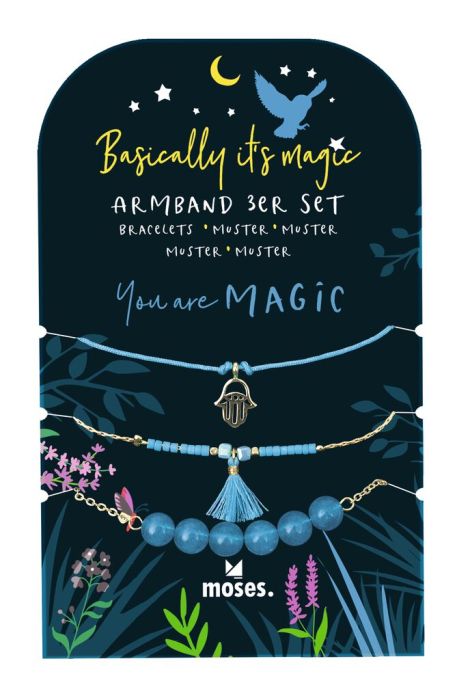 magic-moses-armband-blau-1 Basically it's magic Armbänder 3er Set Blau