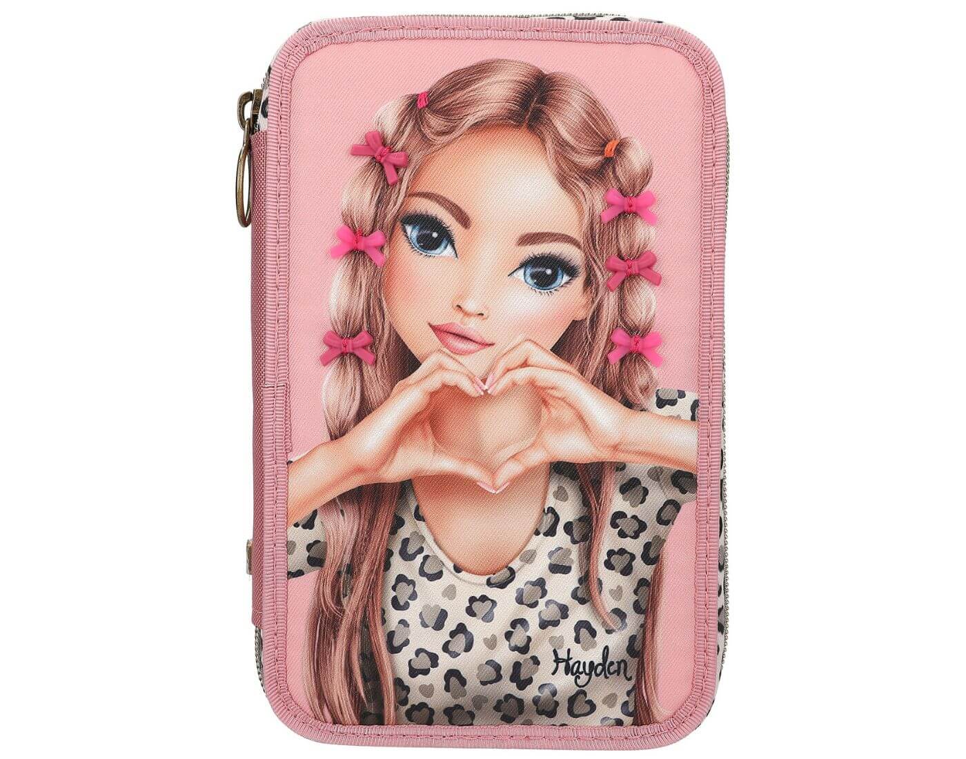 TOPModel 3 Fach Federtasche mit Schleifen LEOHEART