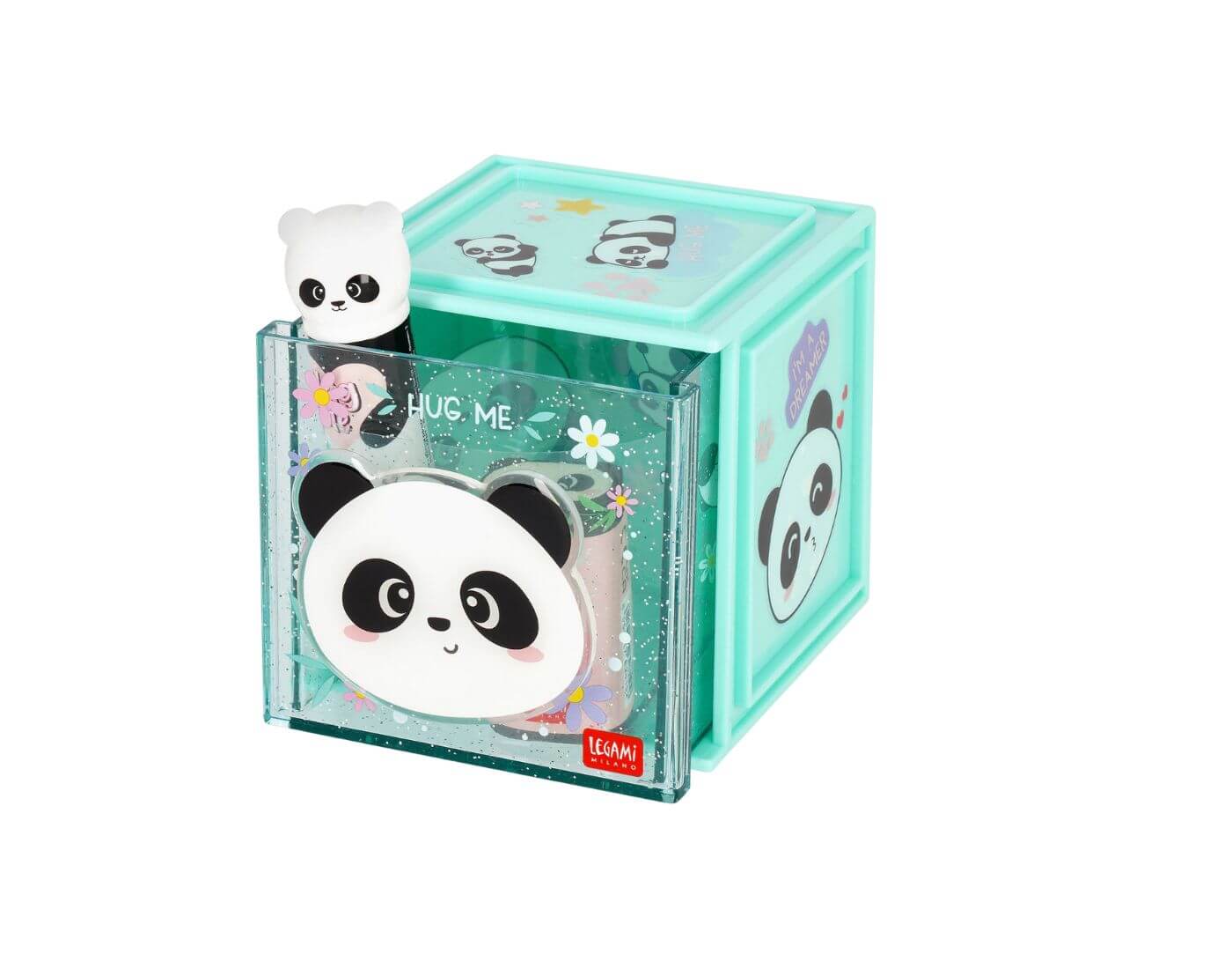 Erweiterbare Schreibtischbox - Cutie Cube Panda