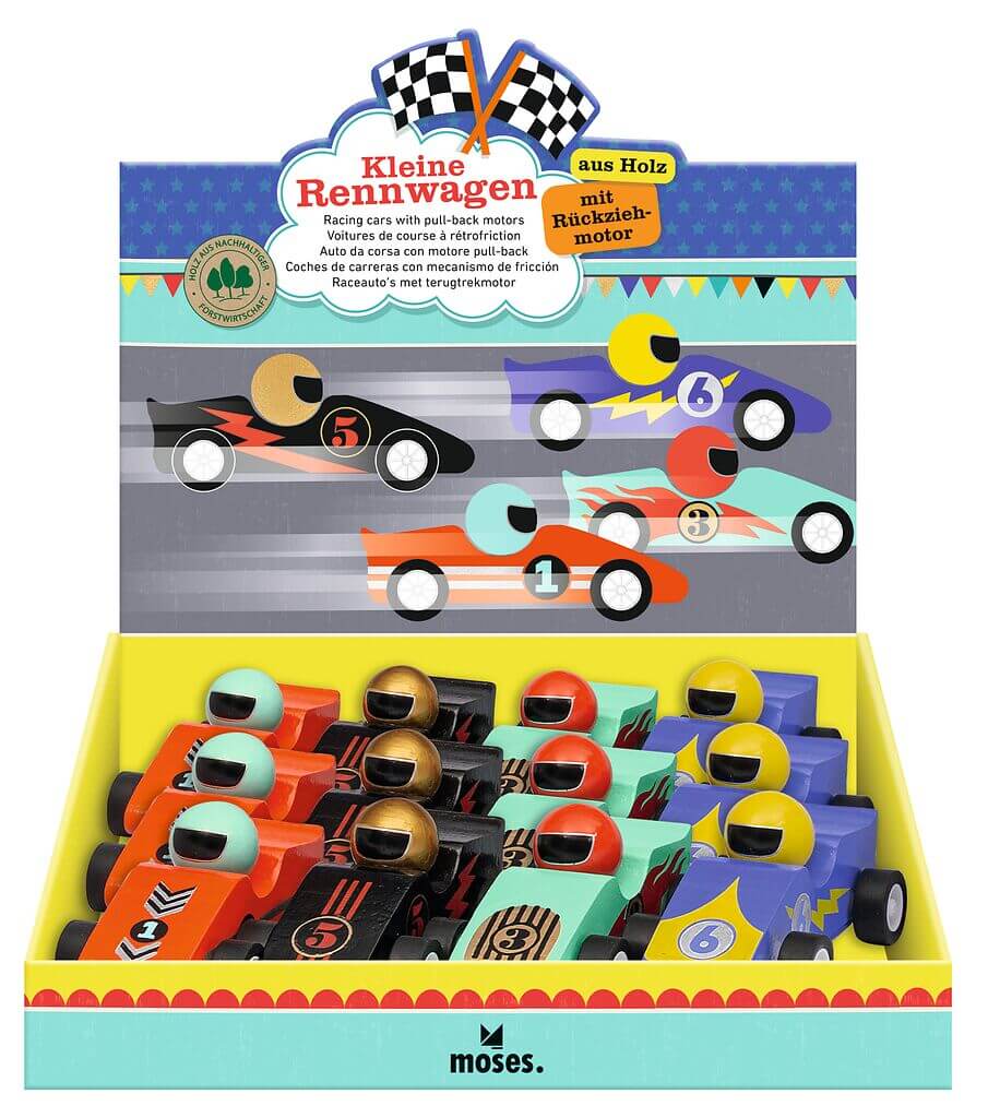 Kleine Rennwagen mit Rückziehmotor (einzeln)