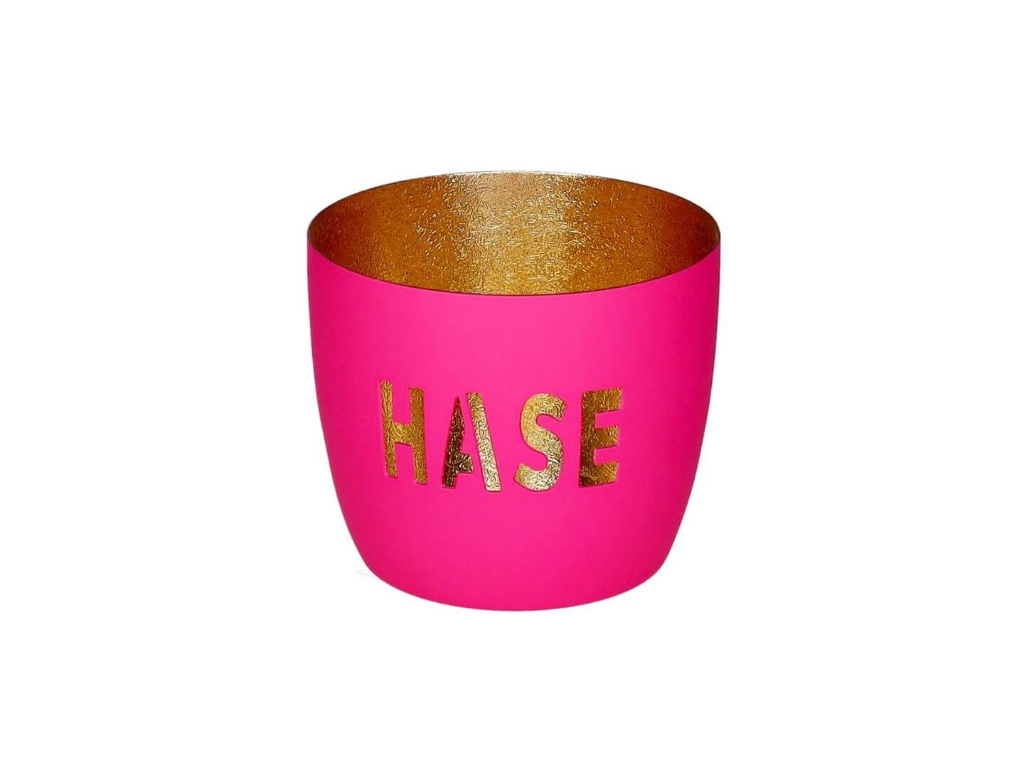 MADRAS, Windlicht, M, Hase - hot pink/gold