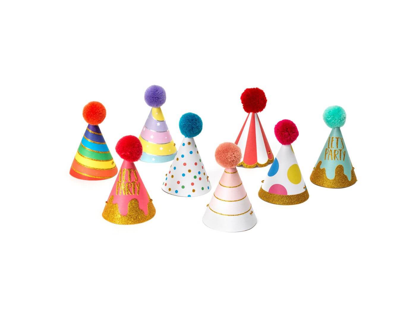 legami-set-partyhut-1-1 Set mit 8 Partyhütchen - The Party Is On