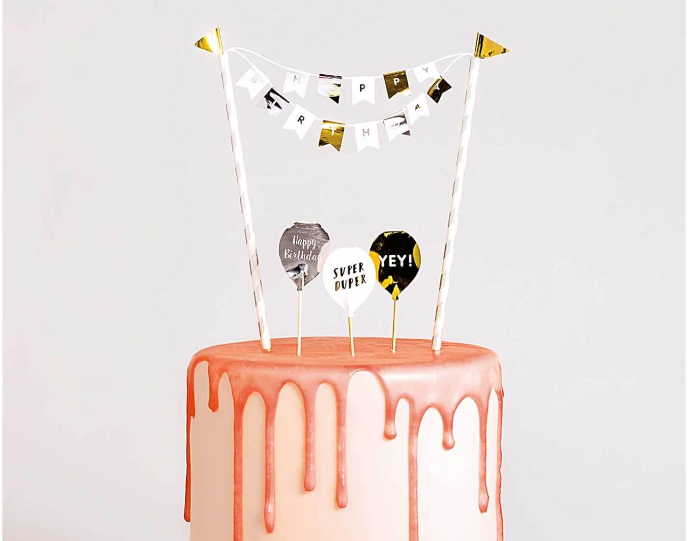 Kuchendekoration Happy Birthday classic