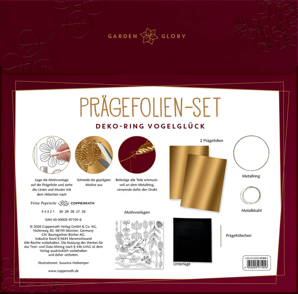 Prägefolien-Set: Deko-Ring Vogelglück - Creative Time