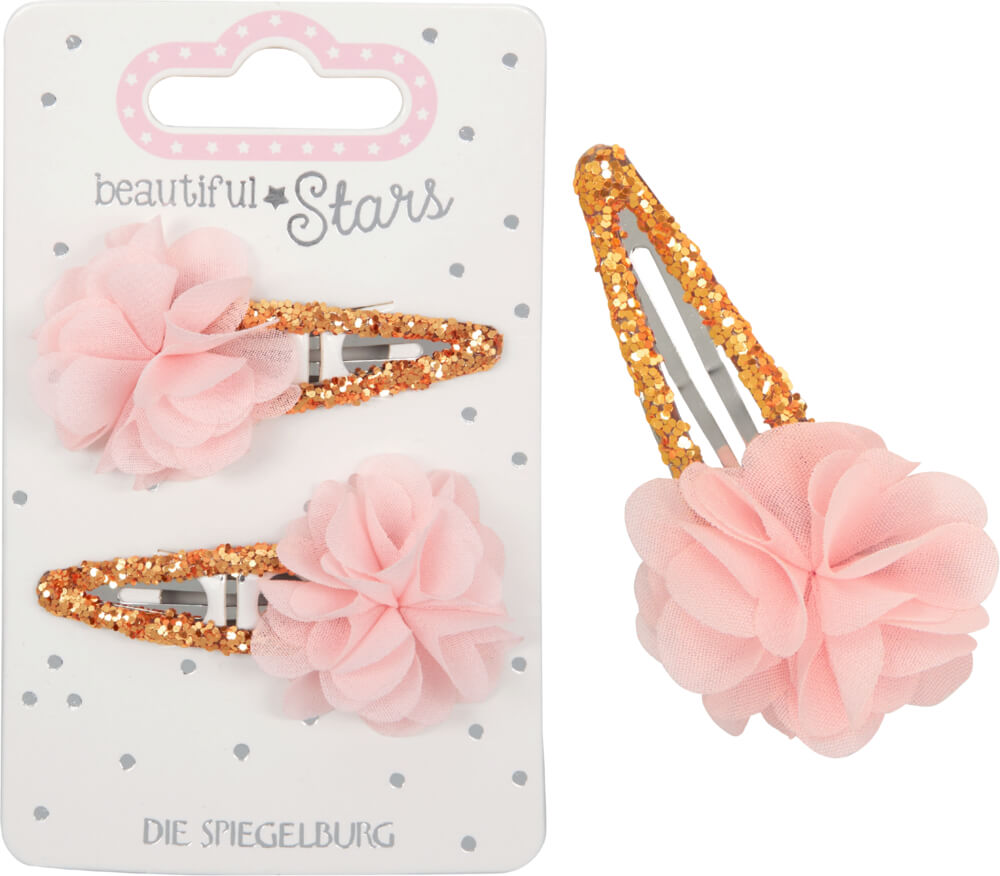 Haarclips Tüllblume - beautiful Stars (einzeln)