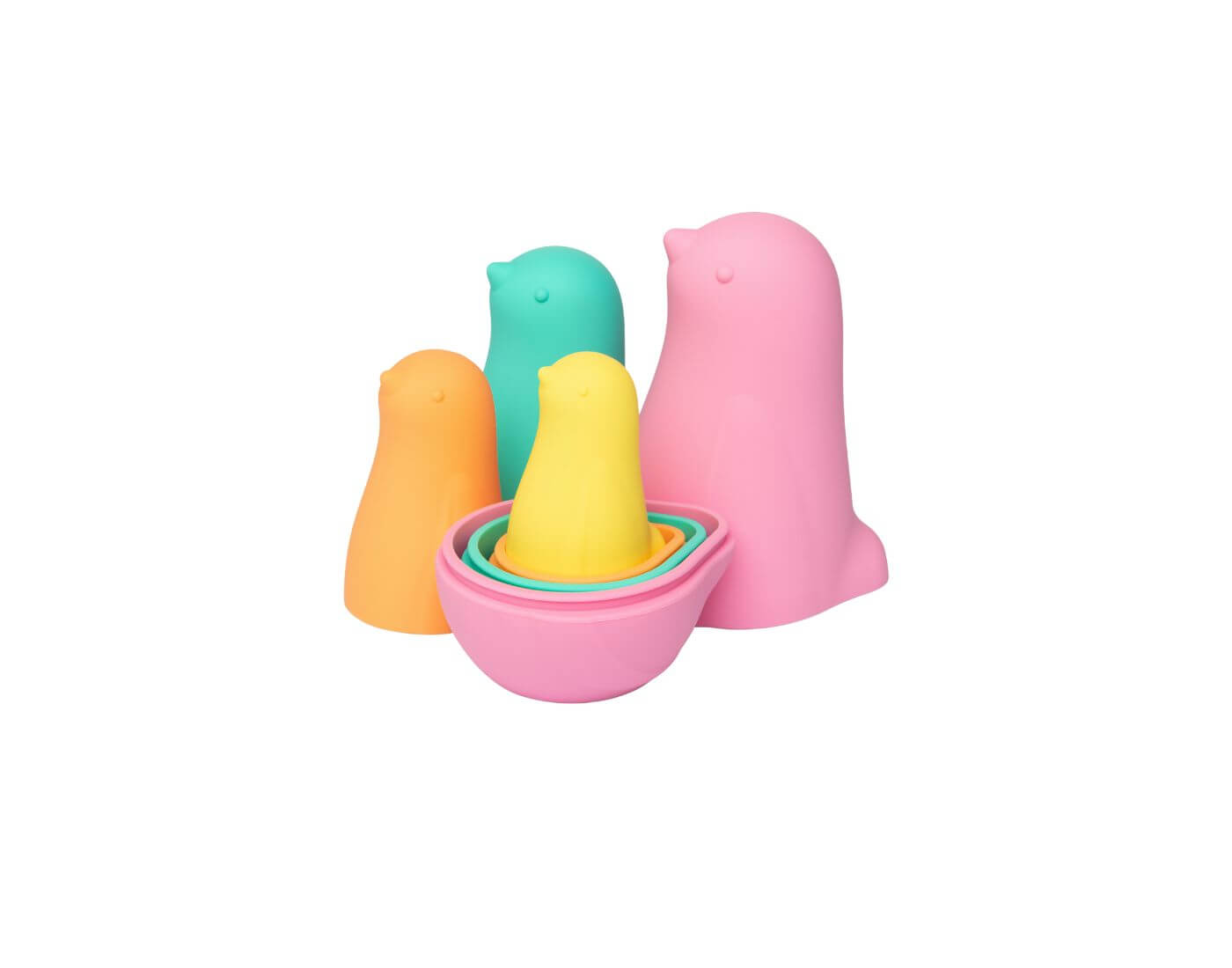 Silikon-Stapelspiel Vögel Pastell Silikon-Stapelspiel Vögel Pastell