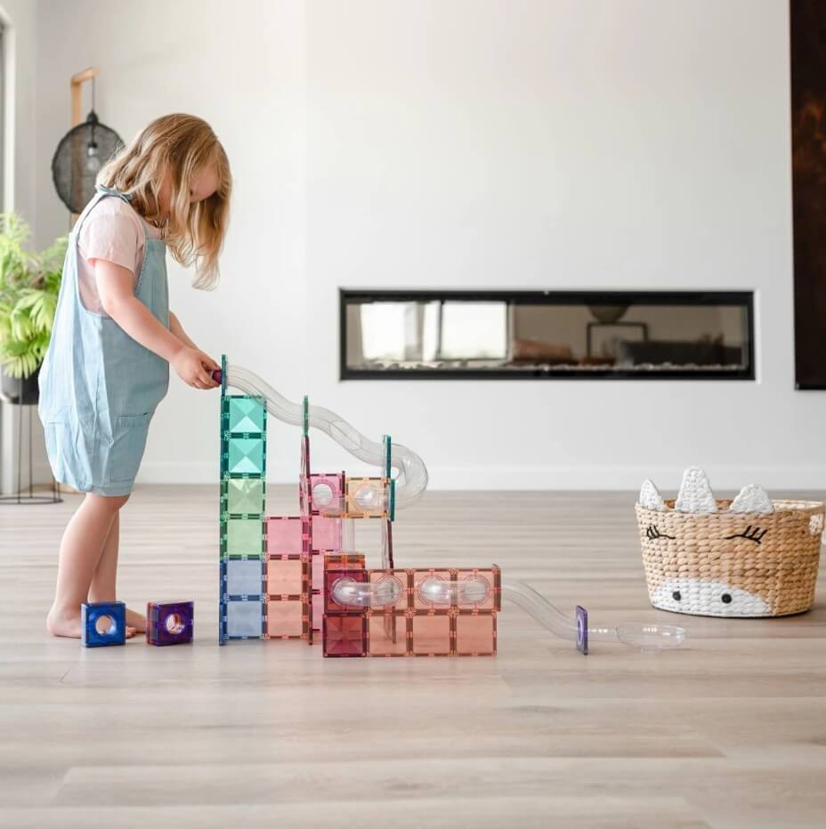 Connetix Magnetbausteine Kugelbahn - Pastel Ball Run Expansion Pack - 80 Teile