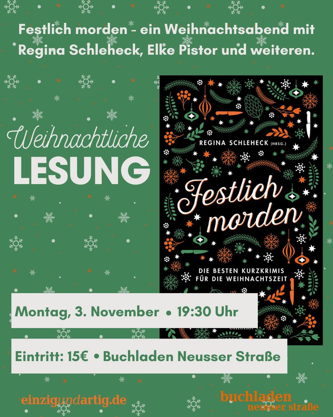 Eintritt Lesung: Festlich morden
