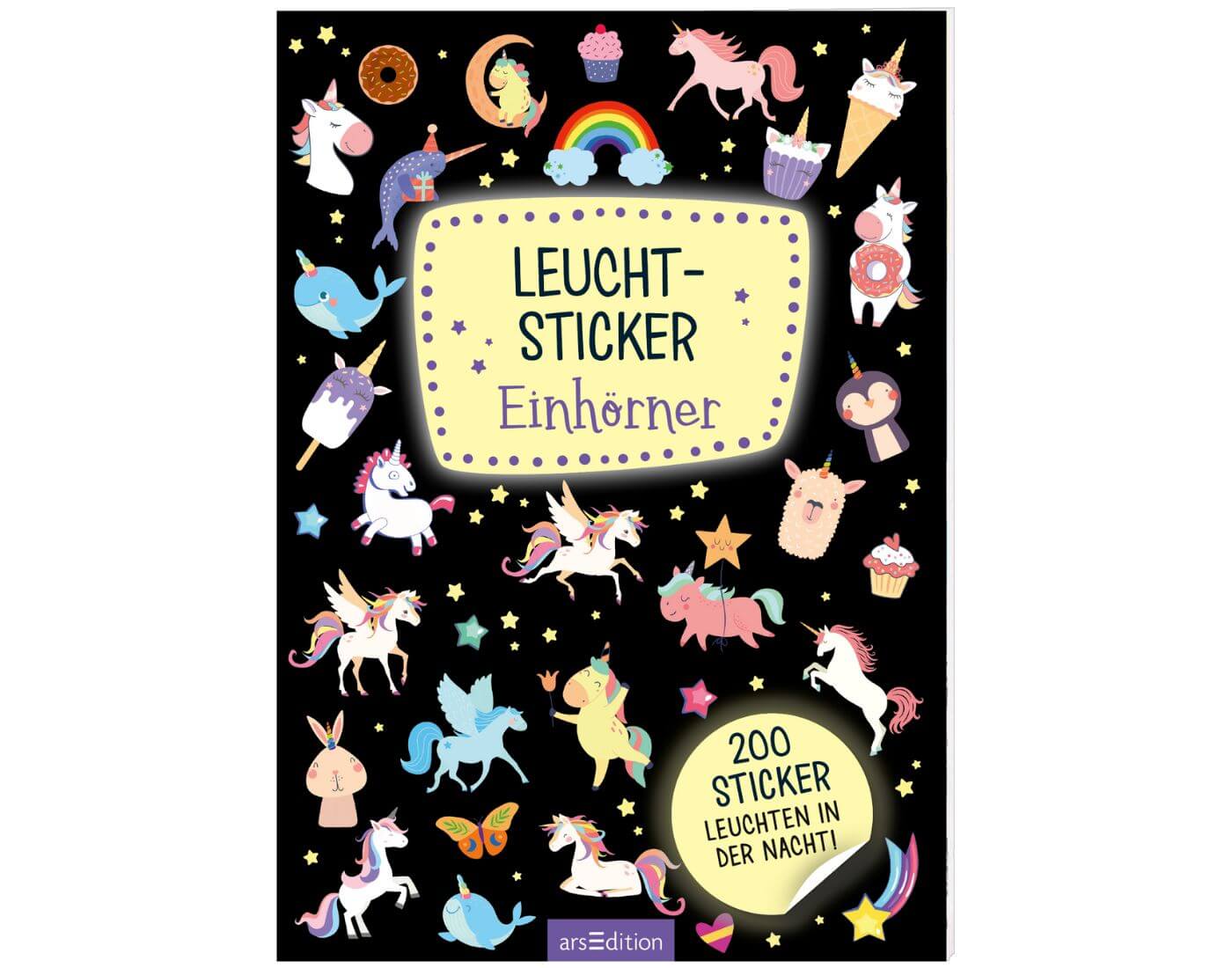 Leucht-Sticker – Einhörner